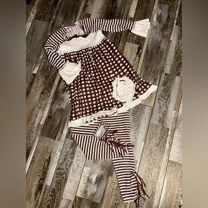 Girls size 5 Jelly the Pug Fall top/bottom set